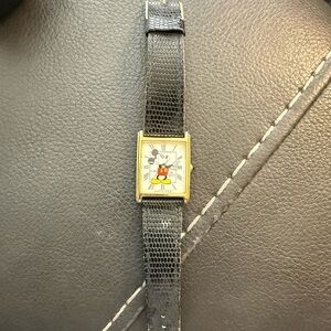 Mickey Mouse Square Watch with Black Strap